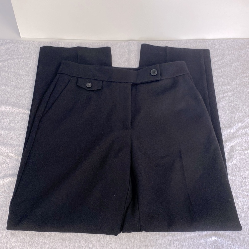 Classic Black Trousers Highwaisted Wide Leg Dress Pants office formal SZ 6